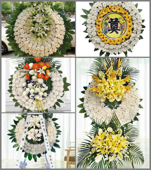 湖北黄冈市黄梅县停前镇蔡桥村花圈速递